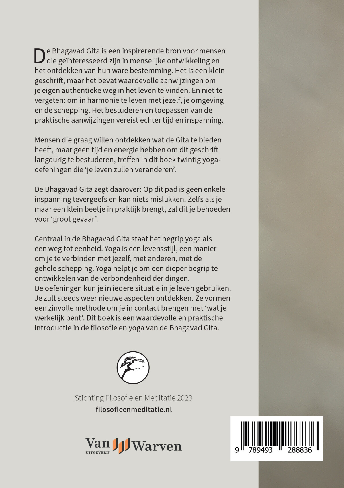 Yoga in de Bhagavad Gita / Levensweg achterkant