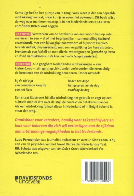Met zoveel woorden achterkant