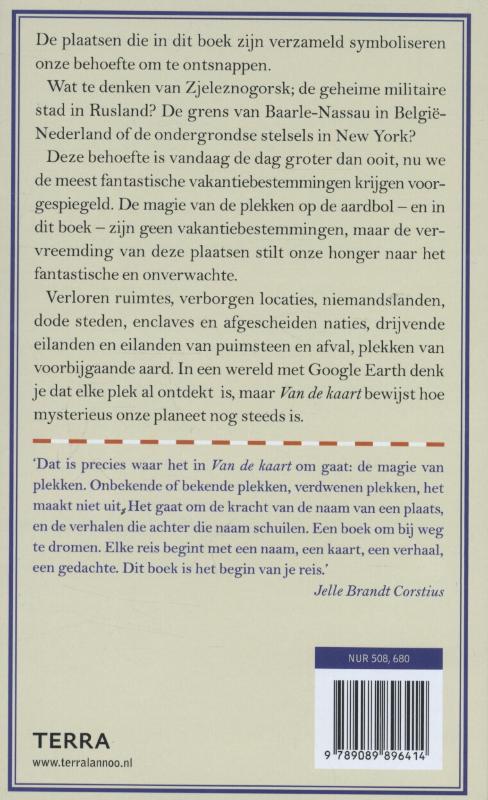 Van de kaart Van de kaart achterkant