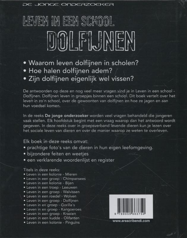 leven in een school dolfijnen / Leven in een ... achterkant