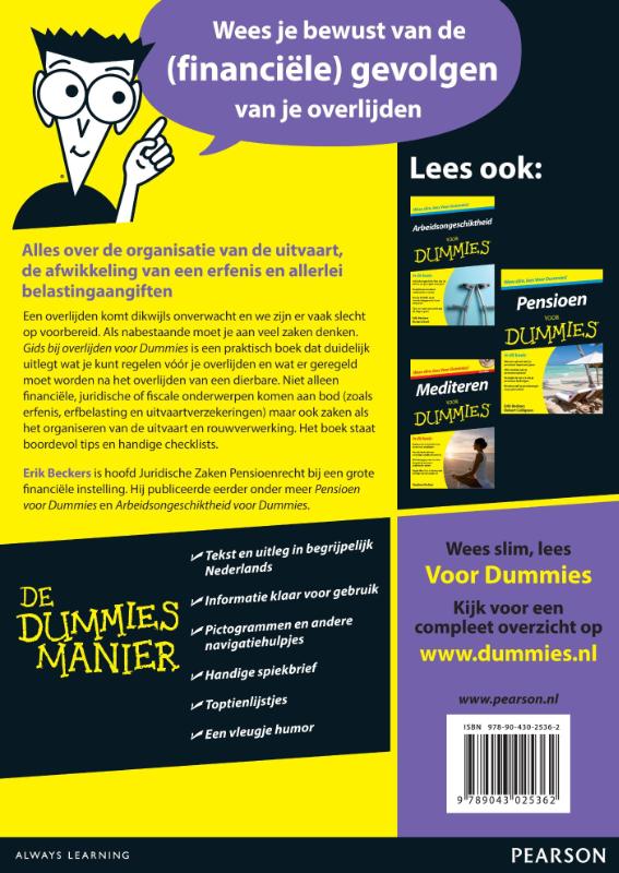 Gids bij overlijden voor Dummies / Voor Dummies achterkant