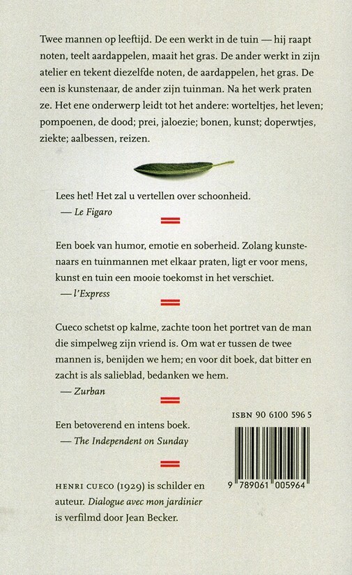 Gesprekken met mijn tuinman achterkant