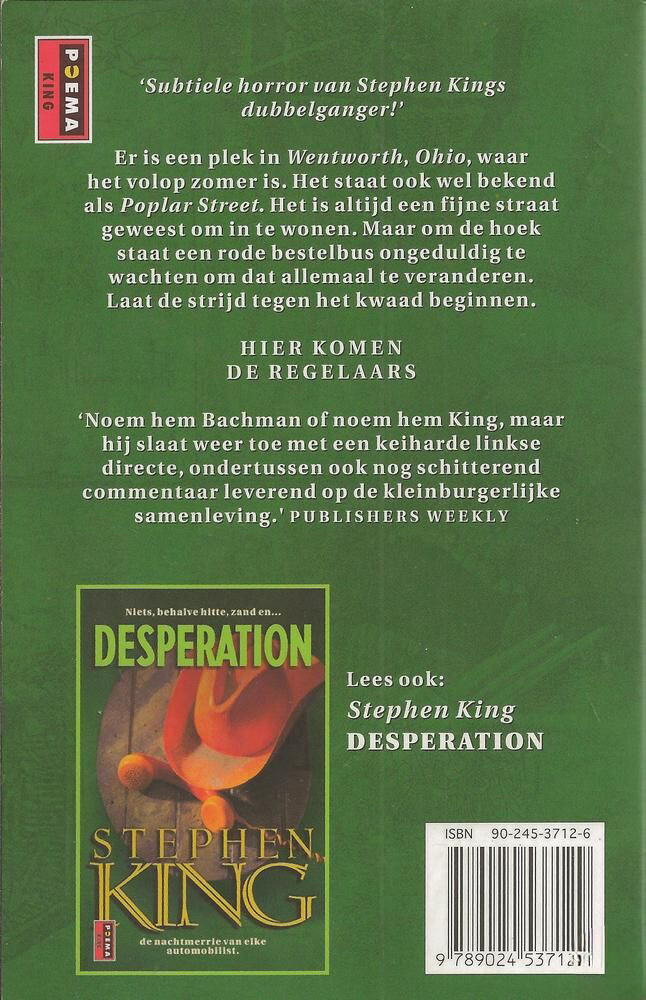 De regelaars / Poema King achterkant