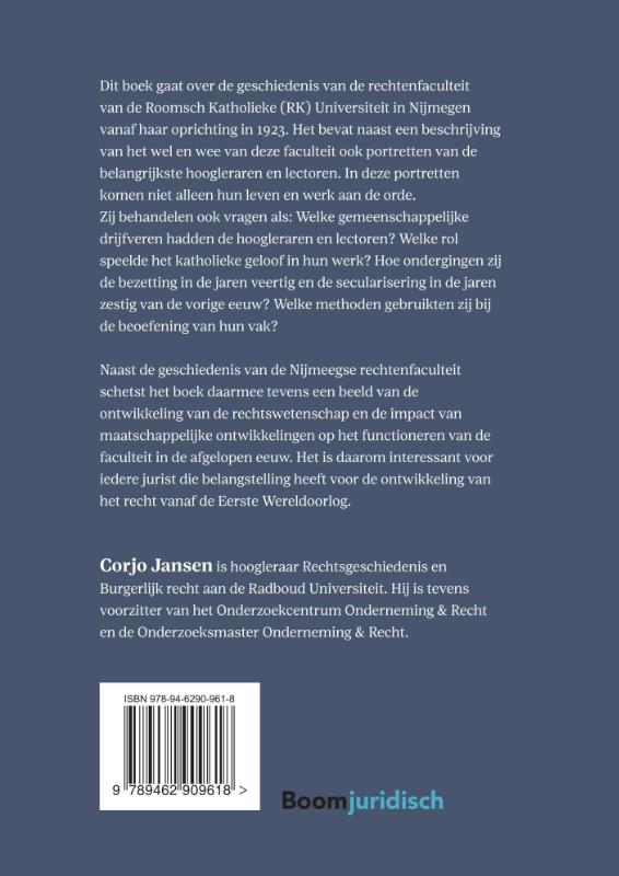 Grepen uit de geschiedenis van de Nijmeegse juridische faculteit (1923-2023) achterkant