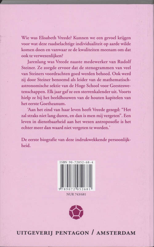 Elisabeth Vreede achterkant