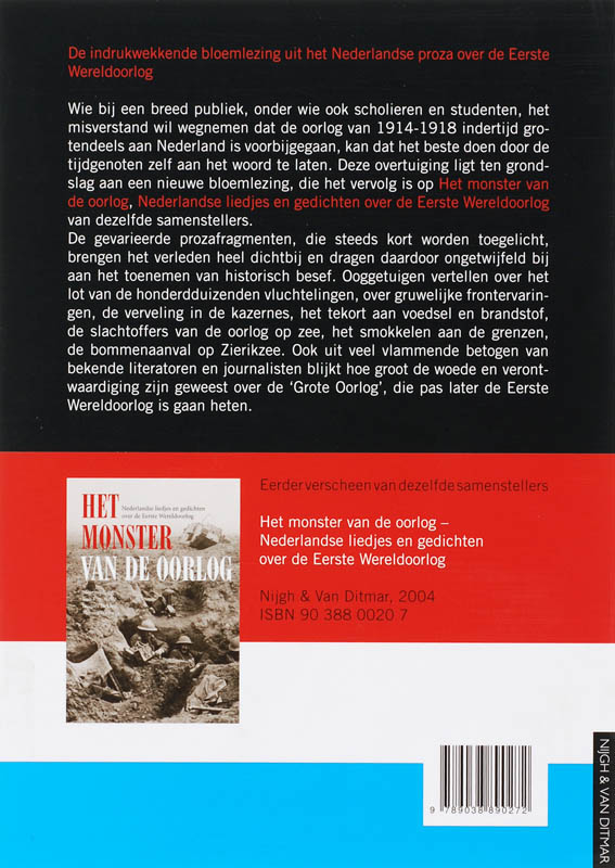 Eerste Wereldoorlog Door Nederlandse Ogen achterkant