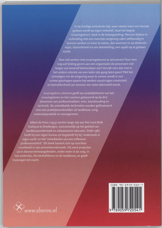 Ervaringsleren cultiveren Ervaringsleren cultiveren achterkant