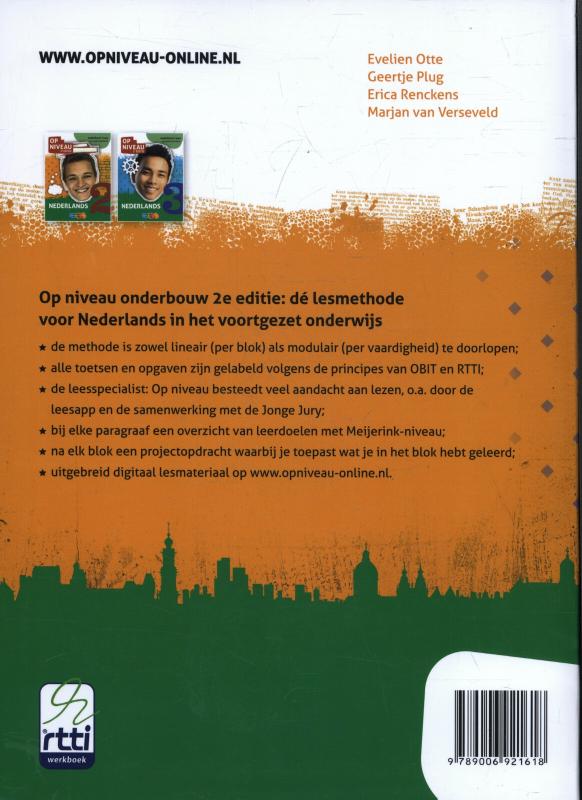 Op niveau Nederlands 2 Leeropdrachtenboek achterkant