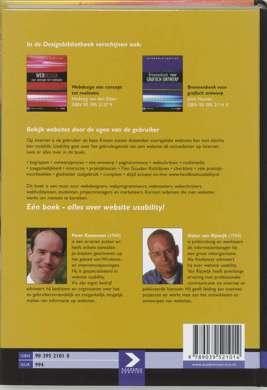 Handboek website usability Handboek website usability achterkant
