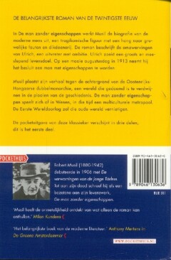 De man zonder eigenschappen achterkant