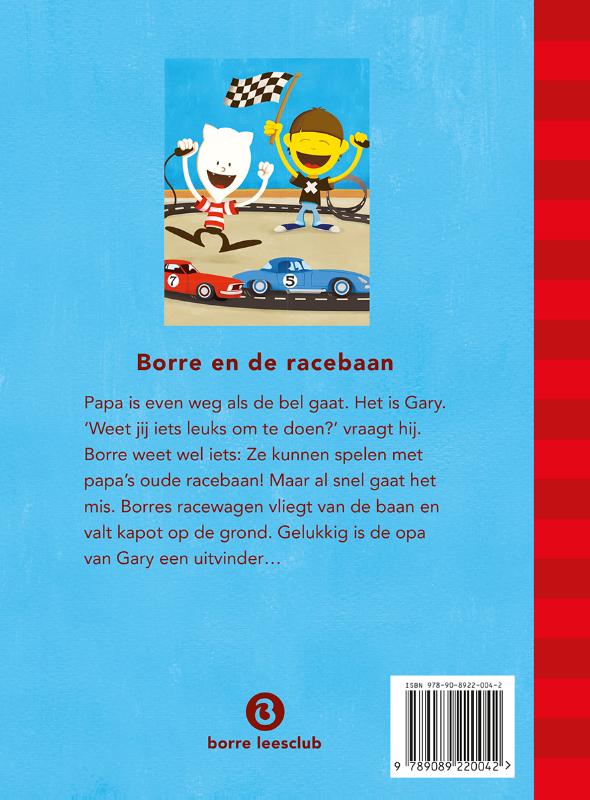 Borre en de racebaan / De Gestreepte Boekjes / Groep 1 achterkant