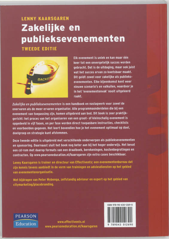 Zakelijke En Publieksevenementen + Cd-Rom achterkant