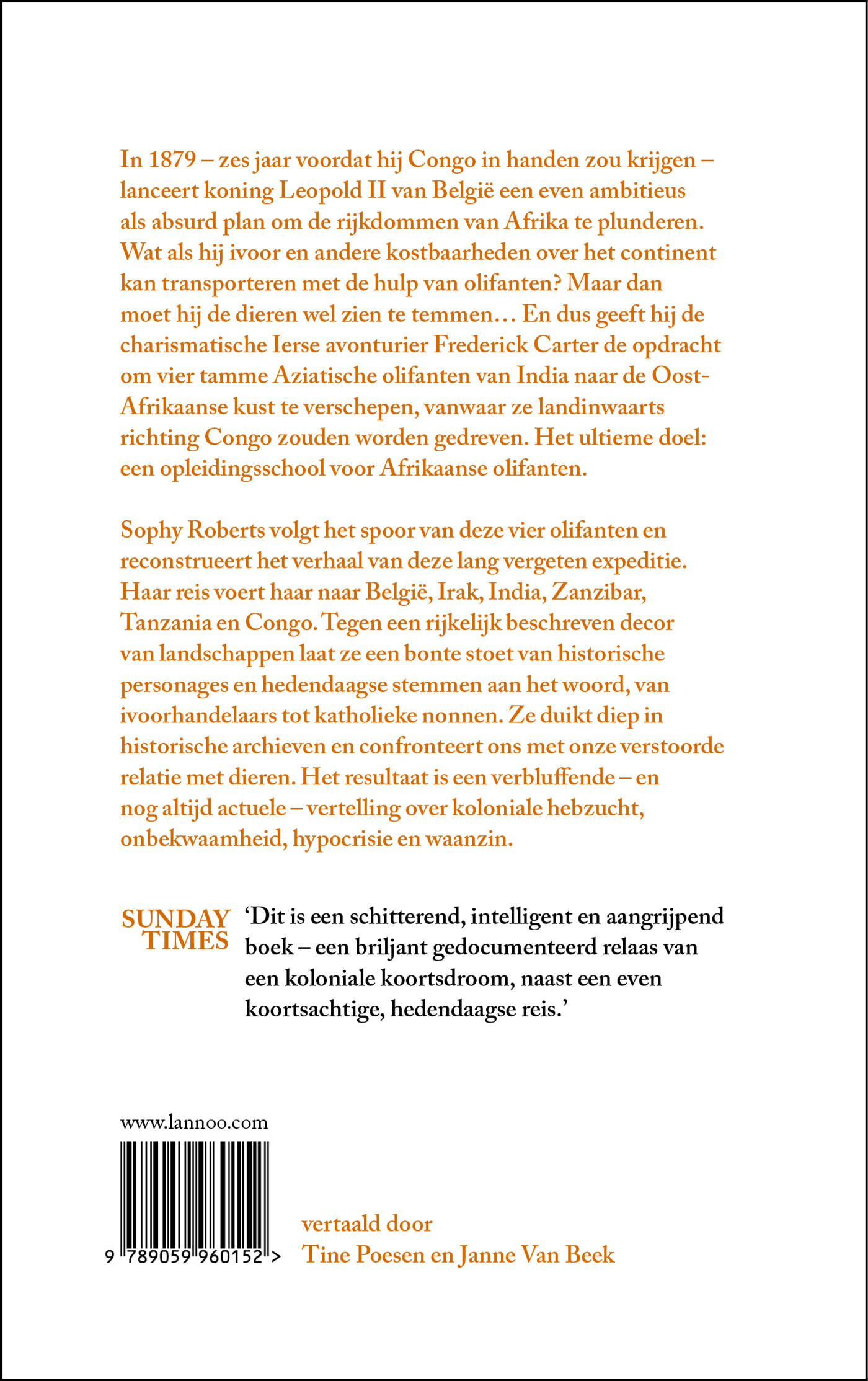 Een school voor olifanten achterkant