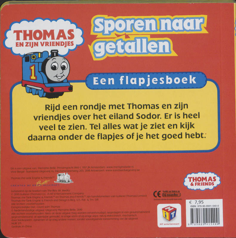 Sporen naar getallen / Thomas en zijn vriendjes achterkant