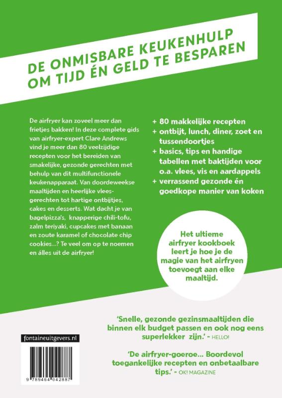 Het ultieme airfryer kookboek achterkant
