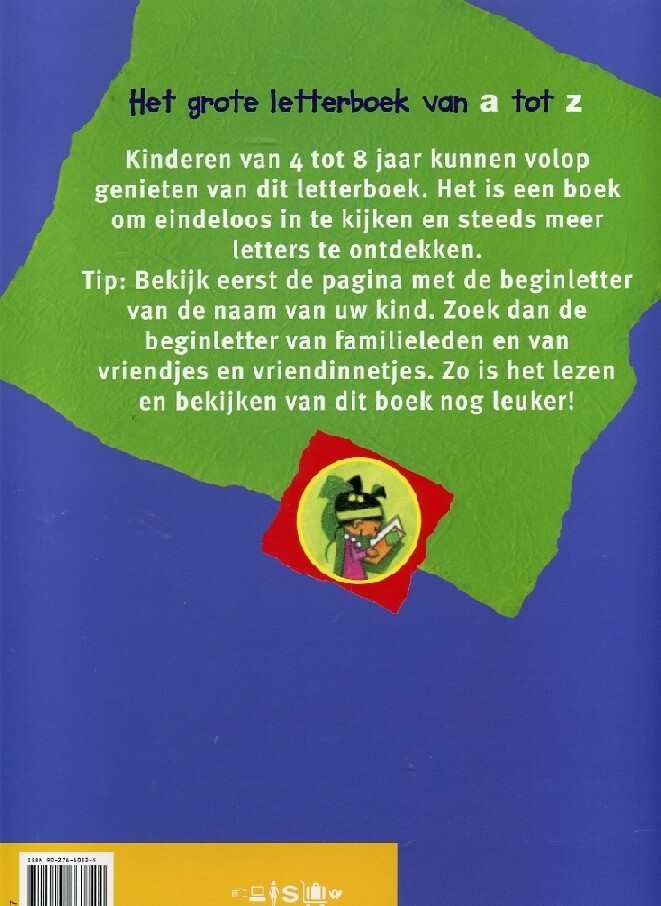 Het grote letterboek van A tot Z achterkant