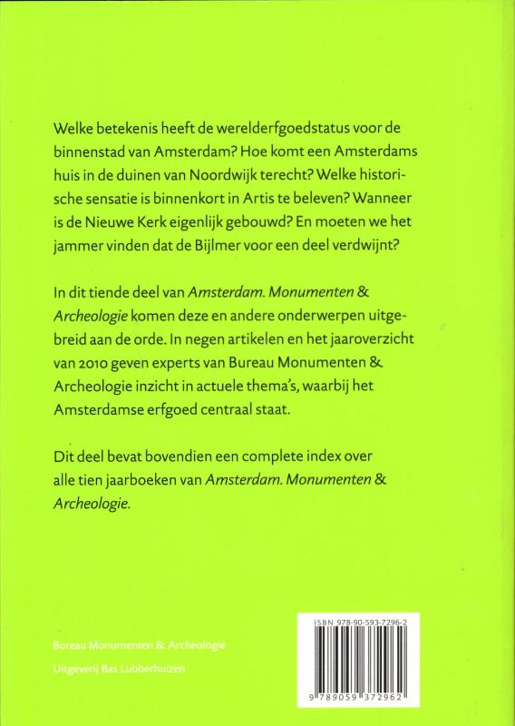 Amsterdam Monumenten & Archeologie achterkant