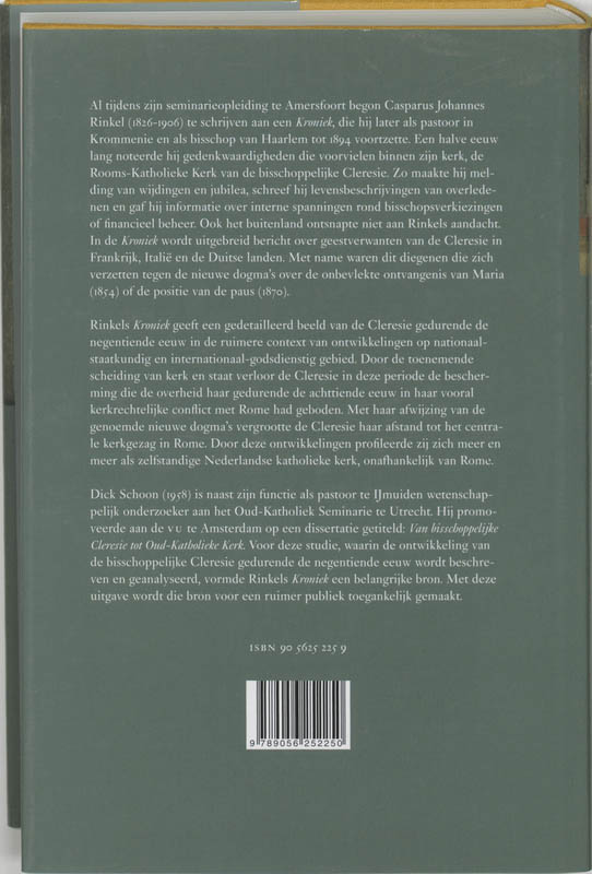 Kroniek Van Gebeurtenissen Betreffende De Oud-Katholieken In Nederland (1845-1894) achterkant