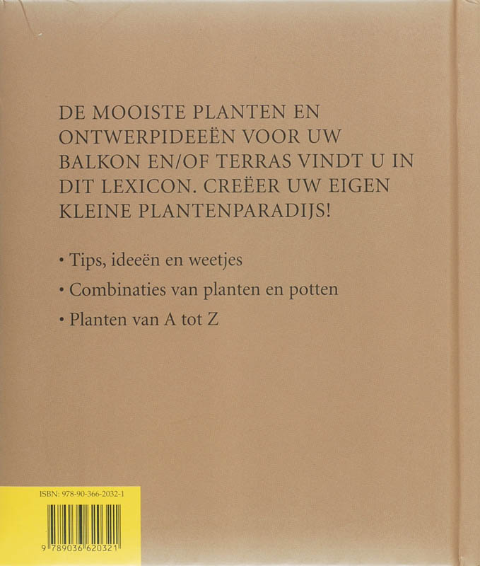 Dumonts Kleine Terrassen & Balkons Lexicon achterkant