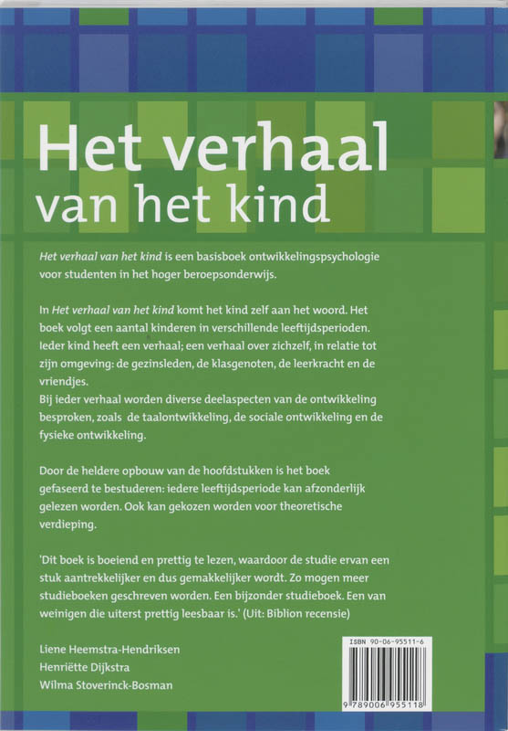 Het verhaal van het kind Het verhaal van het kind achterkant