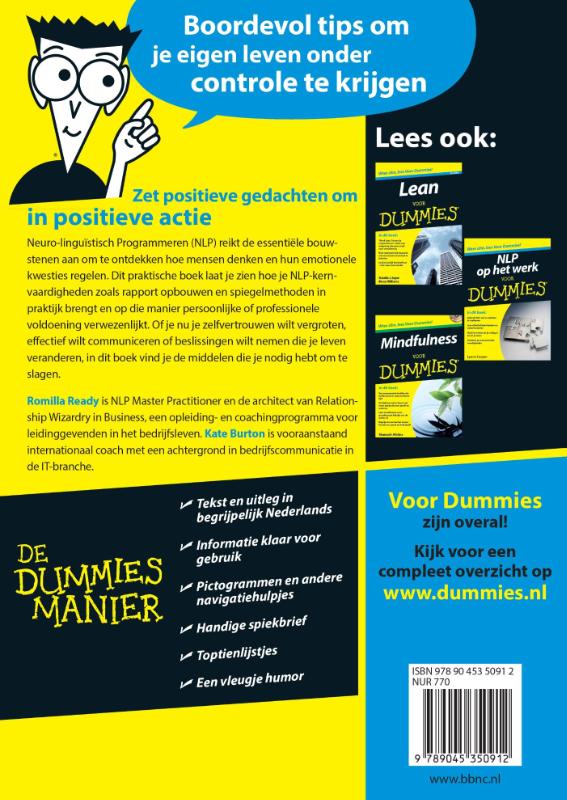 NLP voor Dummies / 2e editie / Voor Dummies achterkant