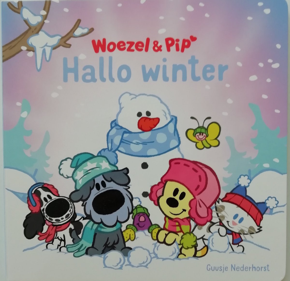 Woezel & pip kartonboek - Hallo Winter - prentenboek kleuters - boek