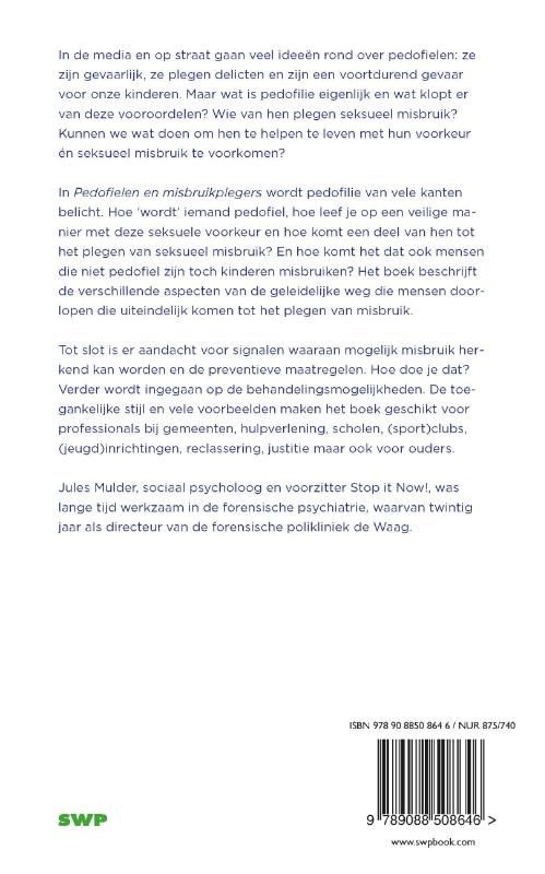 Pedofielen en misbruikplegers achterkant