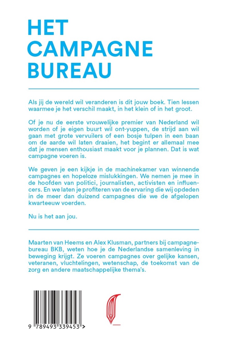 Het campagnebureau achterkant