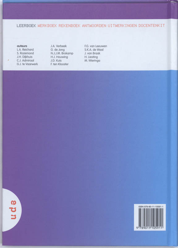 Getal en Ruimte Deel 1 wi 4 vmbo-KGT Getal en Ruimte  Deel 1 wi 4 vmbo-KGT achterkant