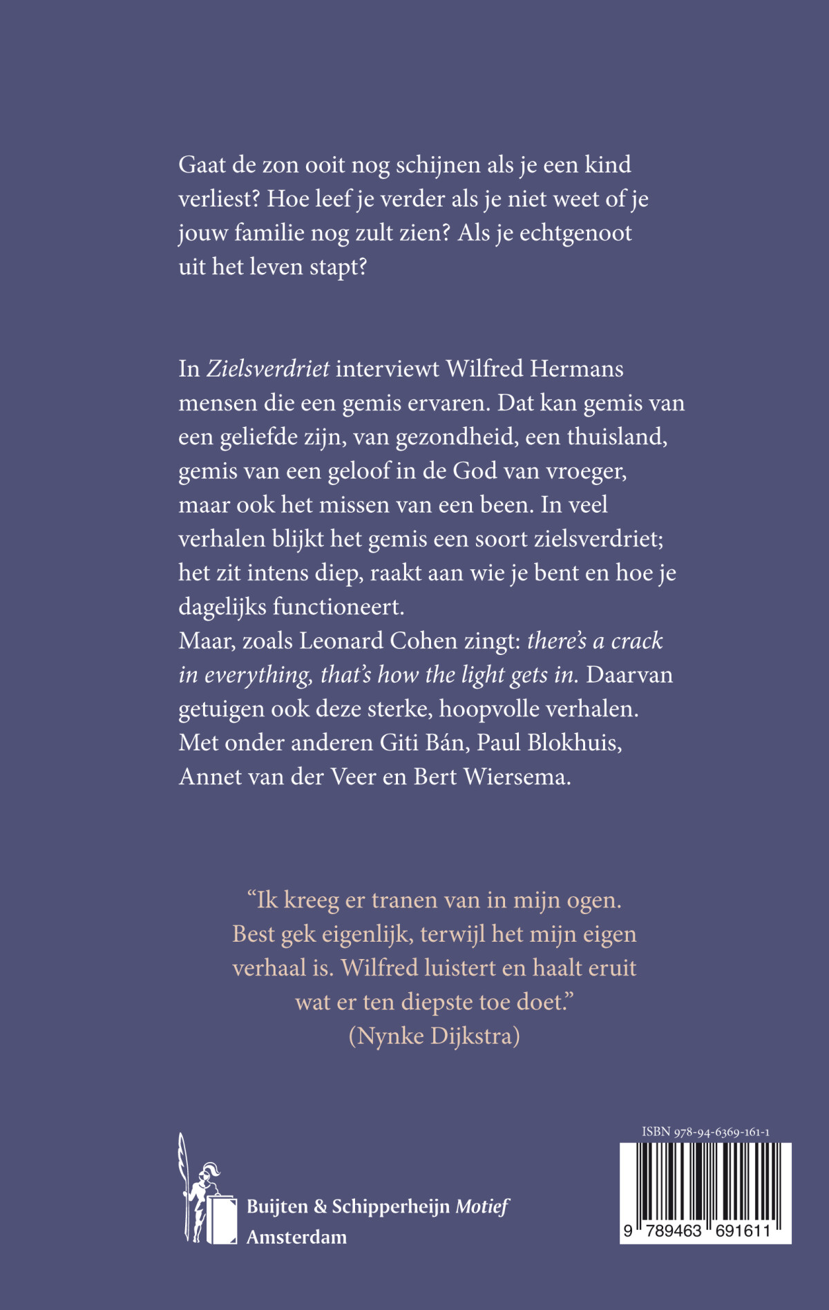 Zielsverdriet achterkant