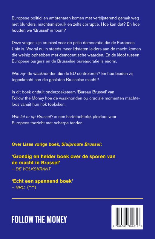 Wie let er op Brussel? achterkant
