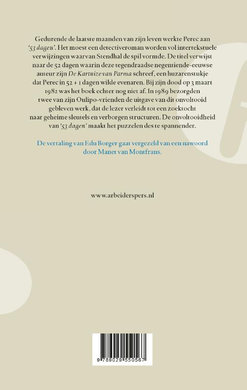 '53 dagen' achterkant