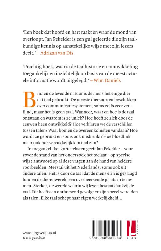 Het taaldier mens achterkant