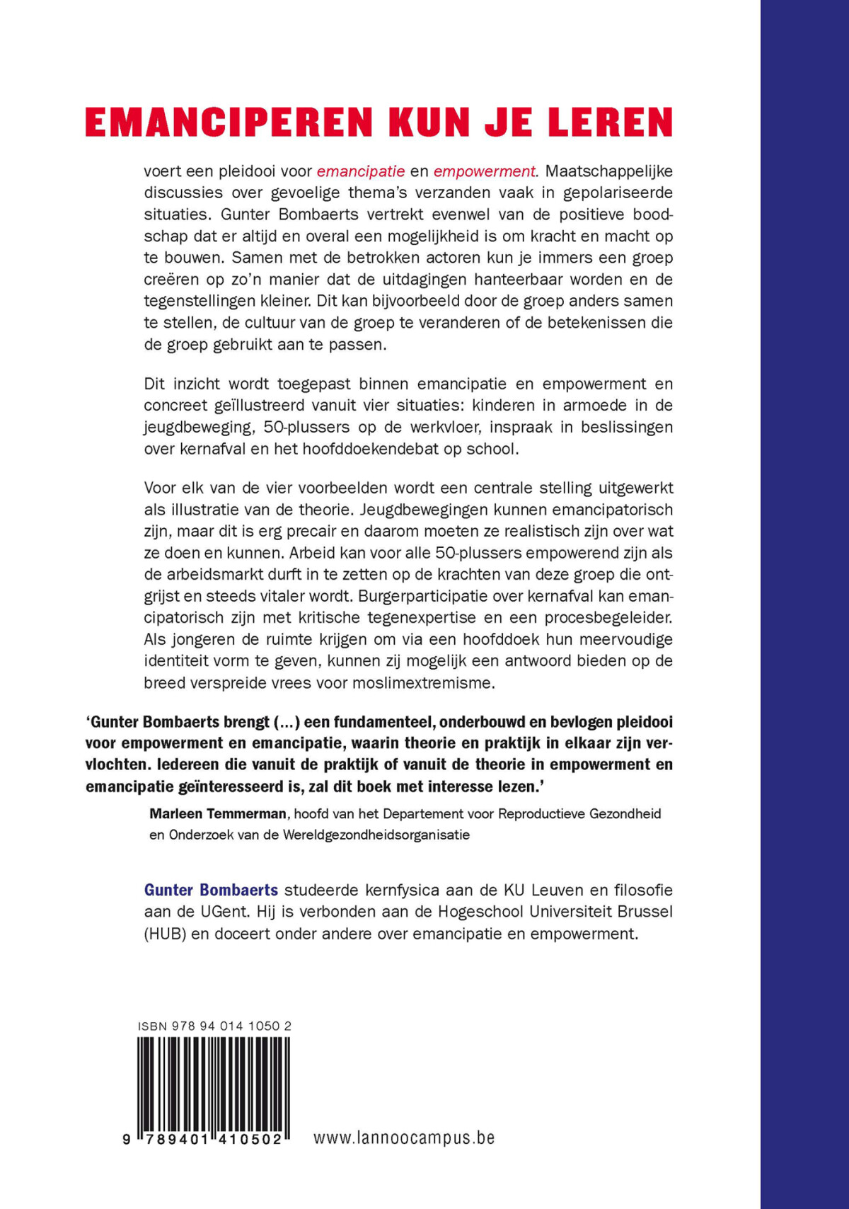 Emanciperen kun je leren achterkant