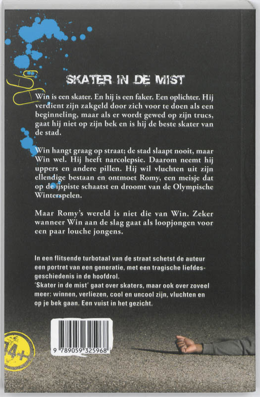 Skater In De Mist achterkant
