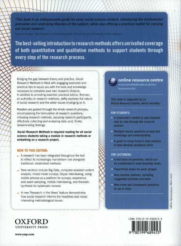 Social Research Methods achterkant