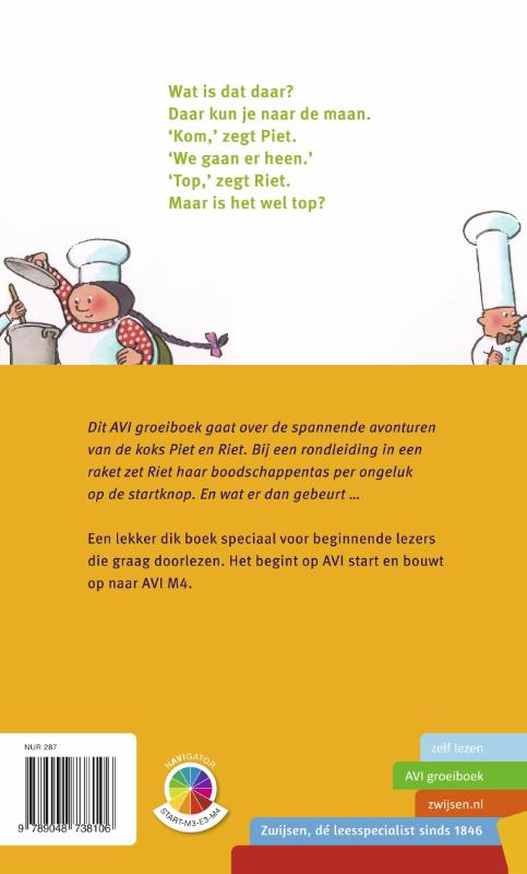 AVI groeiboeken  -   Piet en Riet op reis achterkant