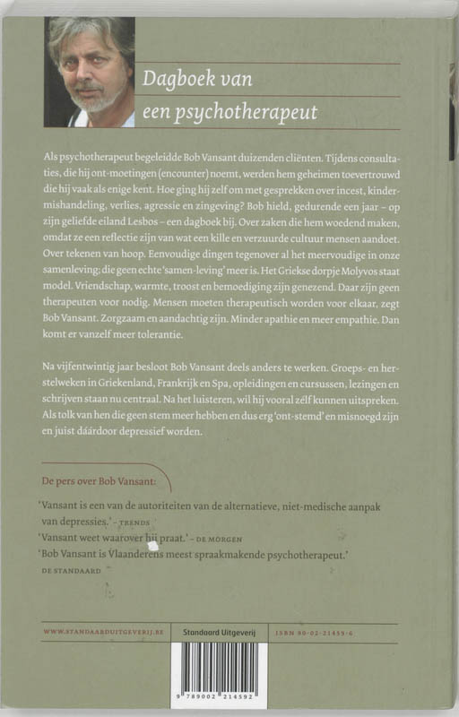 Dagboek psychotherapeut Dagboek psychotherapeut achterkant