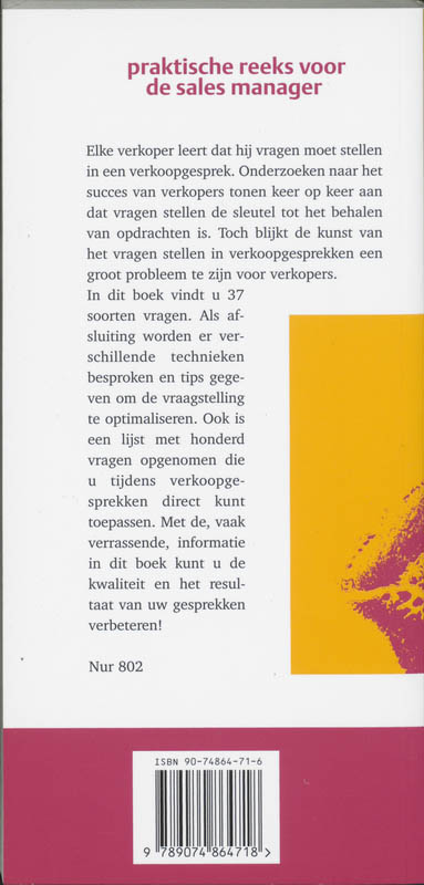 37 vragen voor een succesvol verkoopgesprek / Sales memo's achterkant