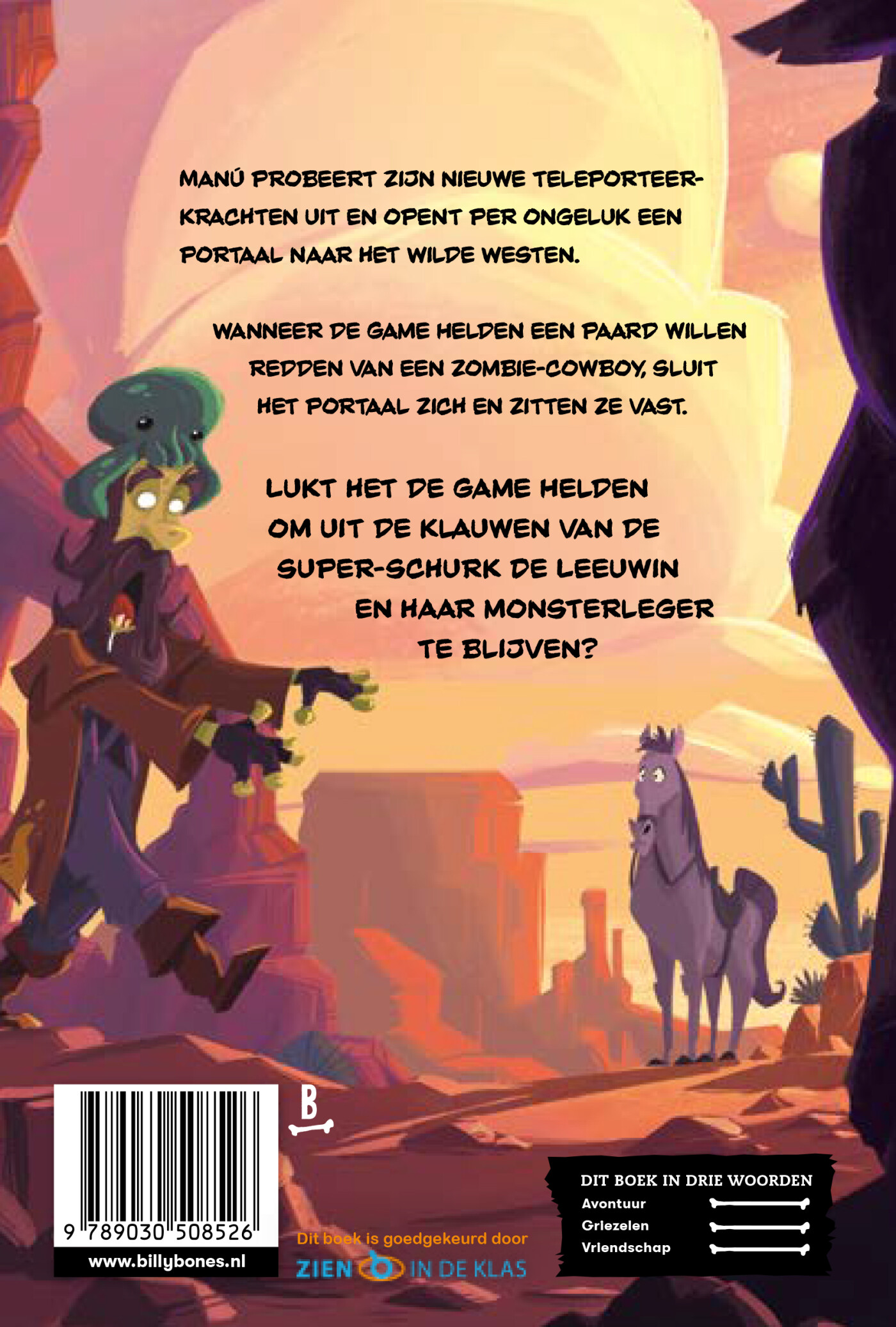 Game Helden tegen de zombie-cowboys / Game Helden / 2 achterkant
