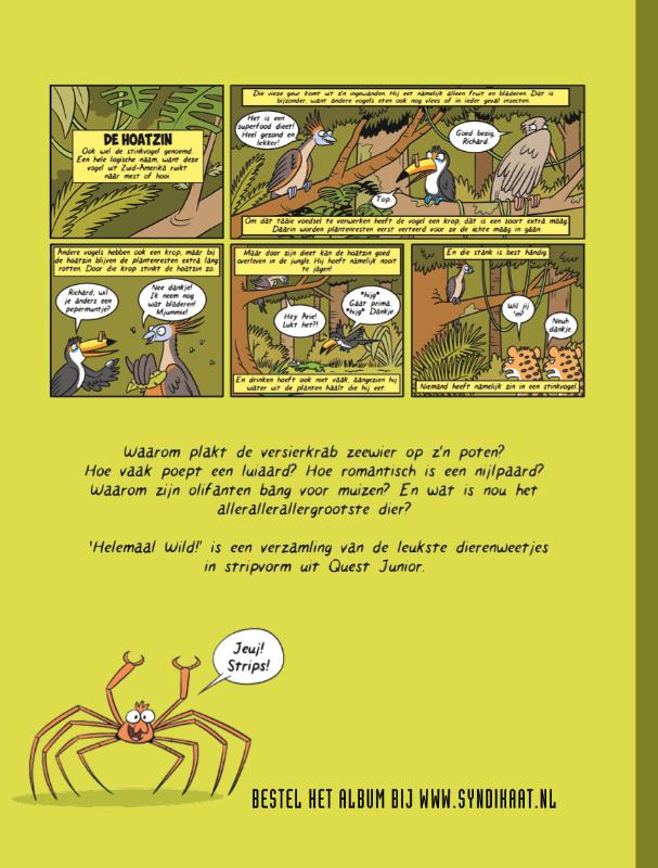 De leukste dierenstrips uit Quest Junior / Helemaal Wild! / 1 achterkant