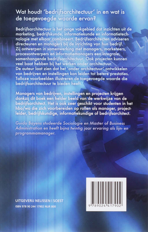 Managers, bedrijven, architectuur / PM-reeks achterkant