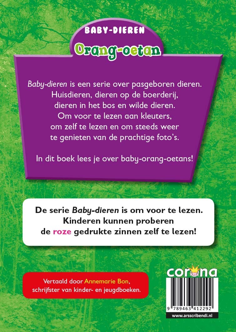 Orang-oetan / Baby-dieren achterkant