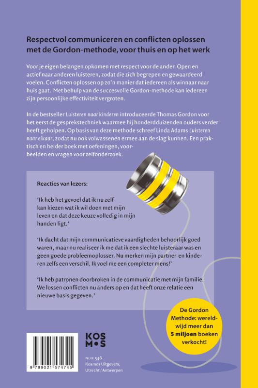 Luisteren naar elkaar achterkant