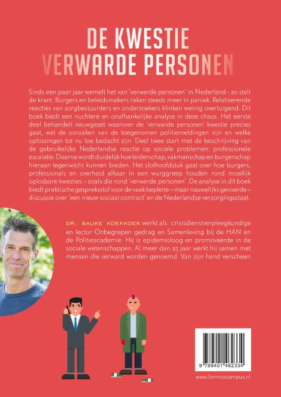 De kwestie verwarde personen achterkant