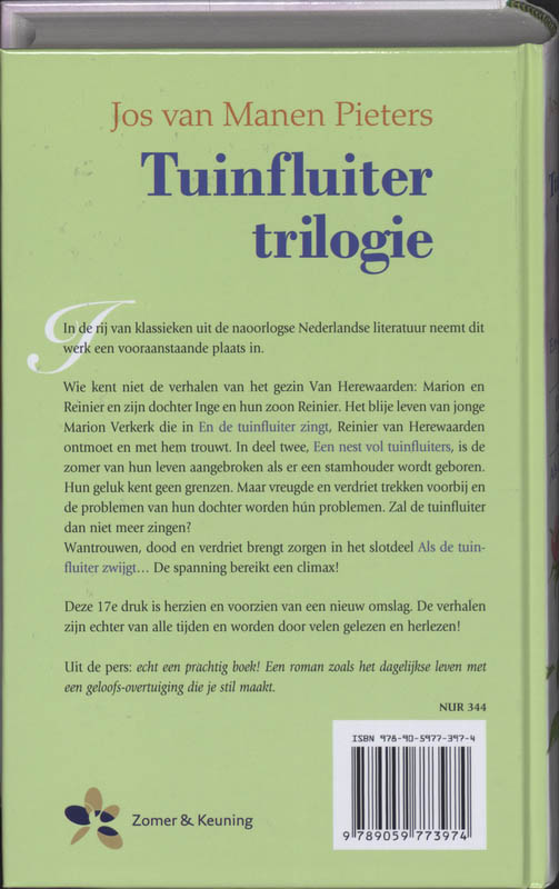 Tuinfluiter trilogie achterkant