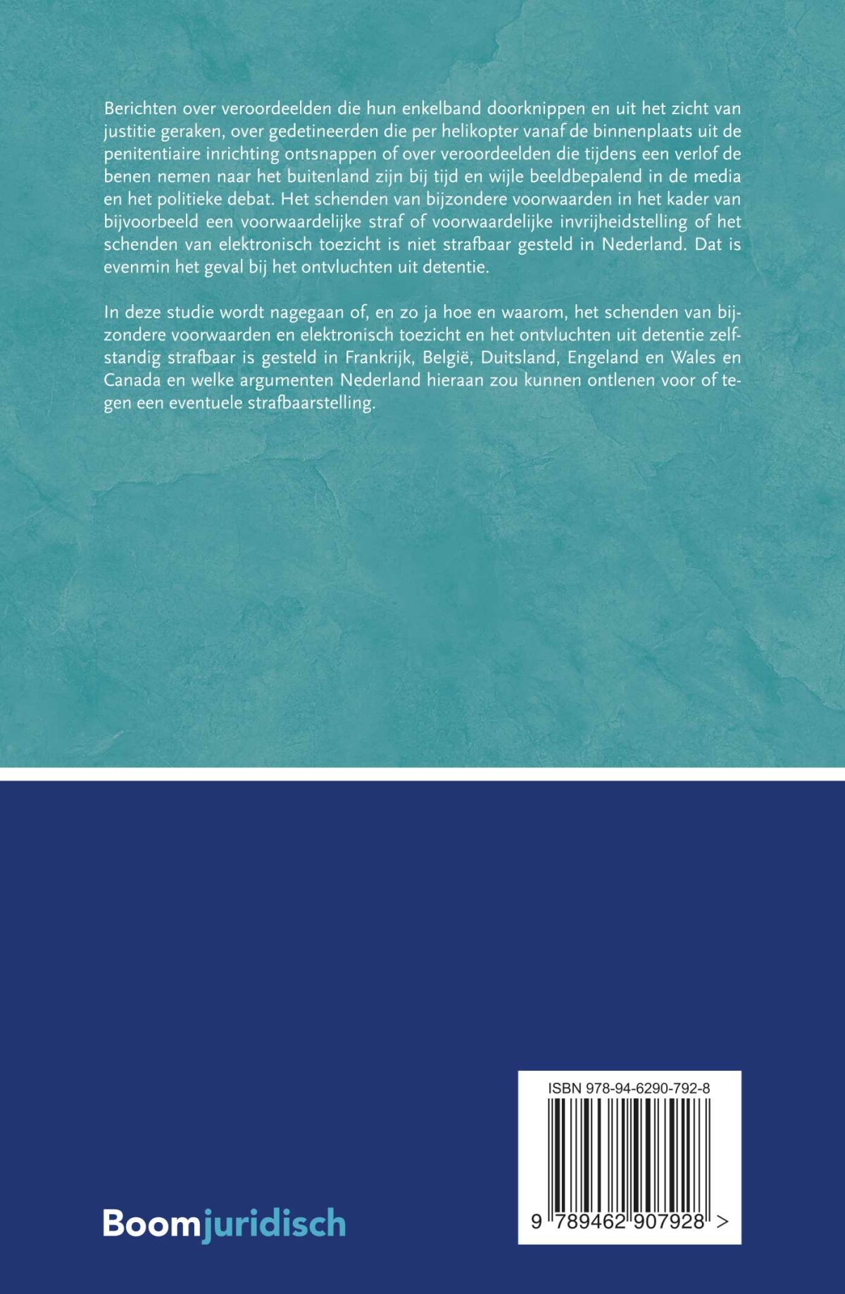 De zucht naar vrijheid / VU-strafrechtreeks achterkant