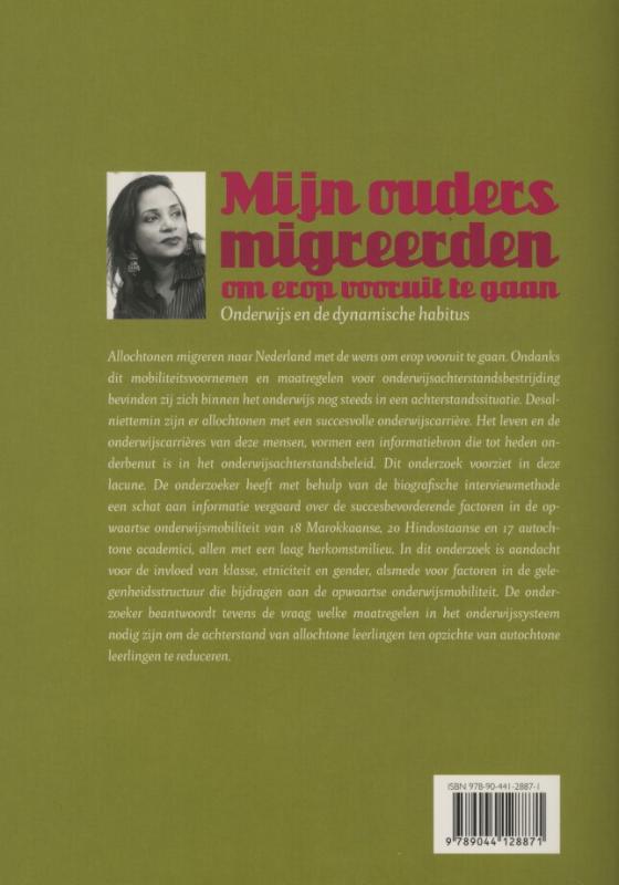 Mijn ouders migreerden om erop vooruit te gaan achterkant