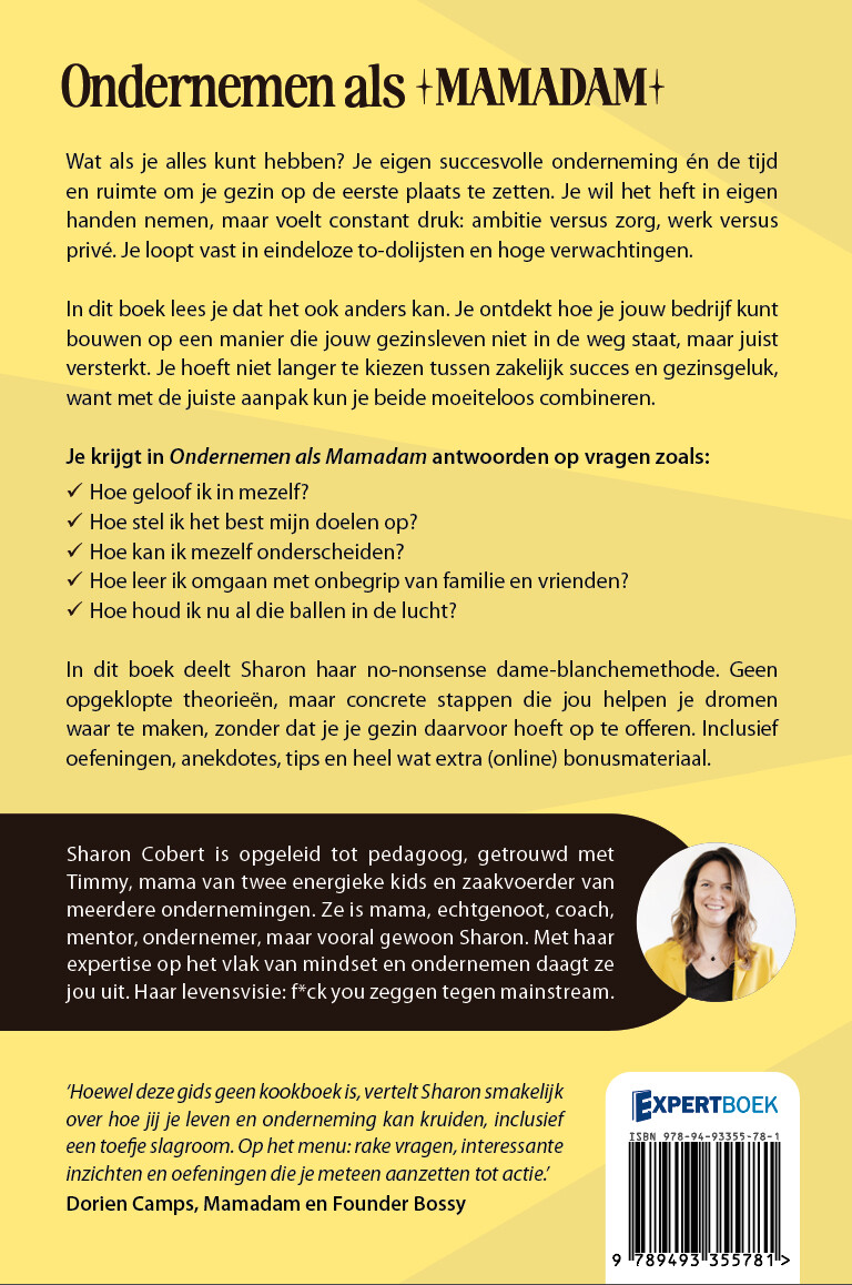 Ondernemen als mamadam / Hoe dan?-serie achterkant
