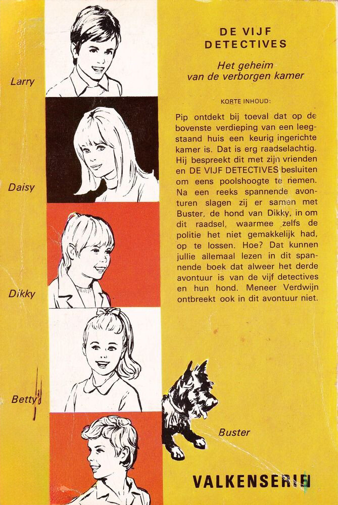 Het geheim van de verborgen kamer / De vijf detectives achterkant